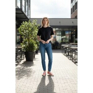 Vionic Beach Stinson‎ Coral Pink Canvas Lace Up Sneakers Women's Size 7.5